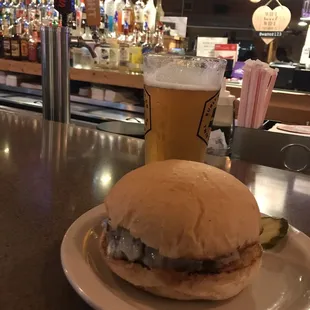 Burger and brew on tap.