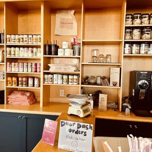 a coffee shop counter