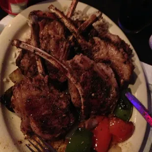 Rack of lamb, note 2 are already missing!
