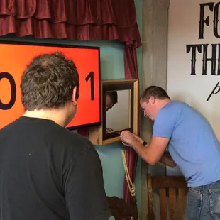 From the Saving Lincoln room. We barely finished in time!