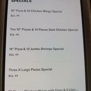 Specials offered online &amp; in store jumbo trone shows special.