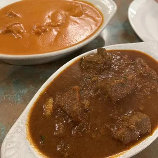 Lamb vindaloo and Chicken Tikka Masala