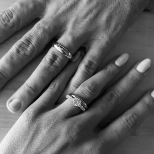 Our gorgeous rings!