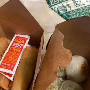 Chives &amp; Shrimp Dumpling  Egg Roll