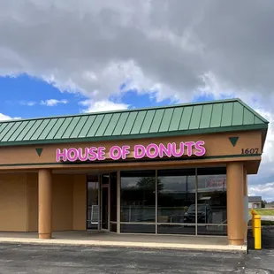 the front of the building