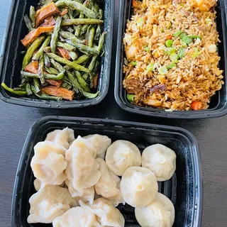 Pork Dumpling with Chinese Spinach
