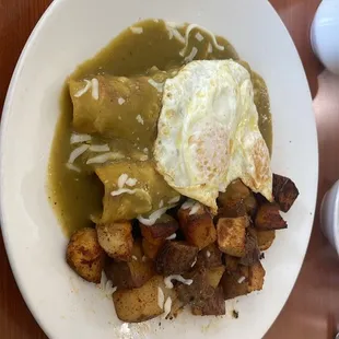 a plate of food on a table