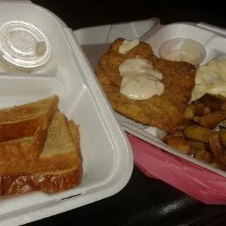 Country Fried Steak and 3 Eggs
