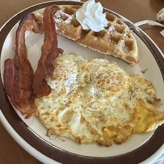 Kids Waffle and Eggs