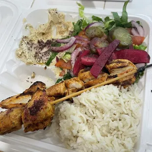38. Chicken Kabob Plate