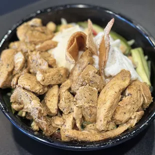 a bowl of food