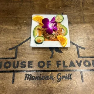 Small fish and shrimp ceviche