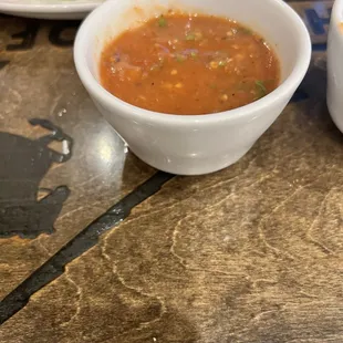 Hot sauce and chips are really good.  Hot sauce is actually taste and hot.