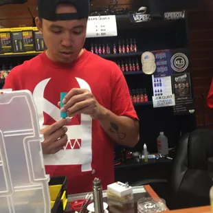 Paul working hard or hardly working.