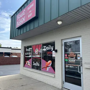 the front of the store