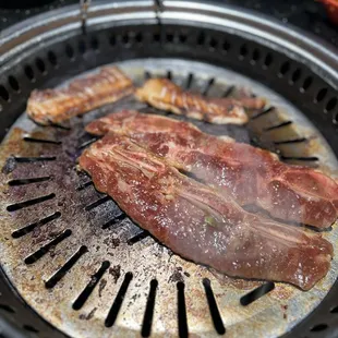 Galbi and pork belly