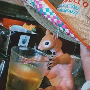 a person holding a glass of beer