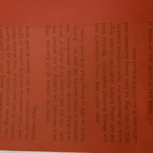 a page from a recipe book