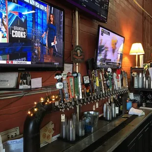 Nice selection on tap at the store&apos;s bar area.