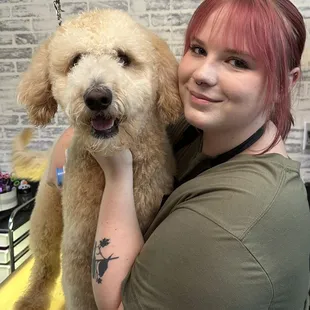 Our newest stylist, Destiny is a natural at grooming and doing some amazing work!