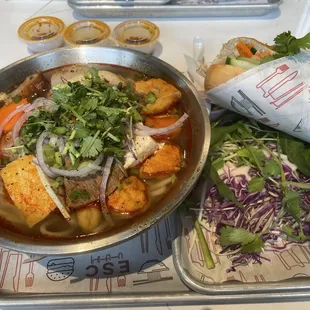 vegetarian BBH and tofu Bahn mi.