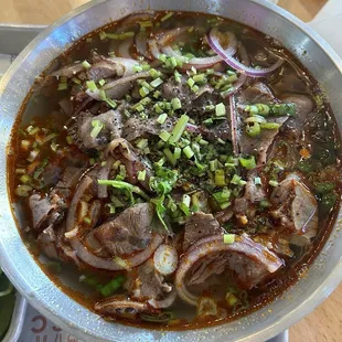Bun bo hue (minus the shrimp balls and tendon)