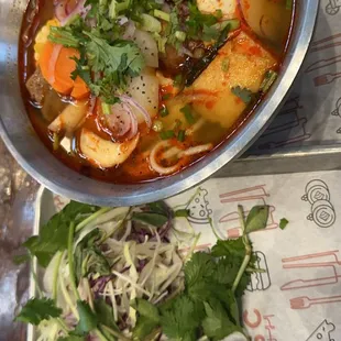 vegetarian spicy noodle soup