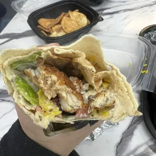 Chicken cream chop wrap