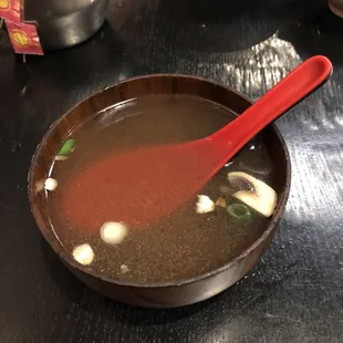 Clear soup