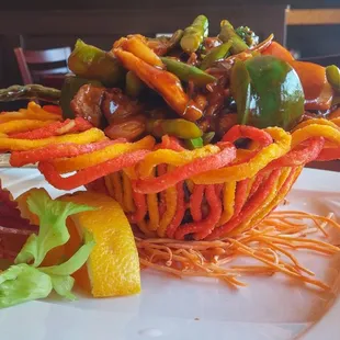 One hell of a presentation for the Asparagus Delight I just ordered...