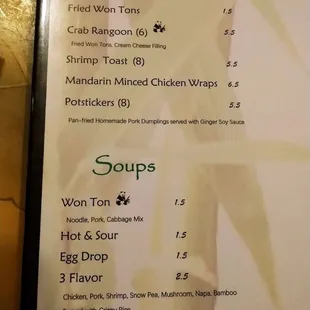 Apps and soups