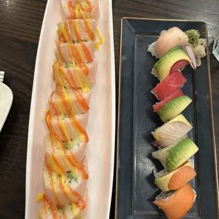 On the Square &amp; Rainbow rolls