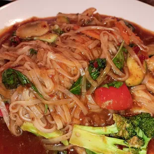 Drunken noodles - tasty, but super spicy