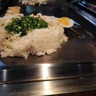 Fried Rice in progress