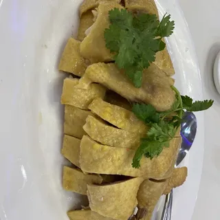 96. Boiled Chicken with Yellow Wine and Ginger Scallion