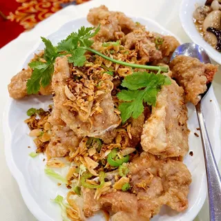 Salt & Pepper Pork Chop Over Rice