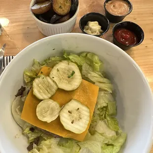 Bison Burger Salad