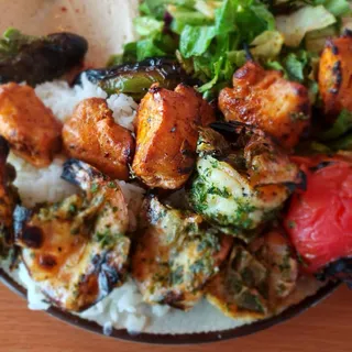 Shrimp kabob plate
