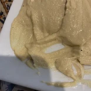 Consistency of the hummus is off.  Never had something like this.  Maybe it&apos;s a different style.