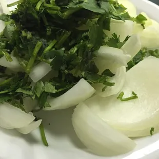 Onions &amp; Cilantro.
