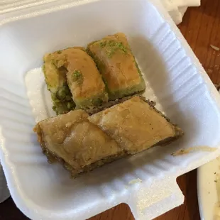 The Baklava both flavors