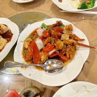 a plate of food on a table
