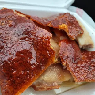 Lechon with dipping sauce. So delicious!