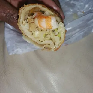 Shrimp and beef is inside!