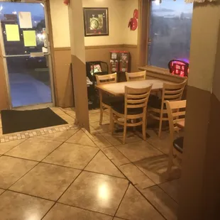 4 tables or carry-out