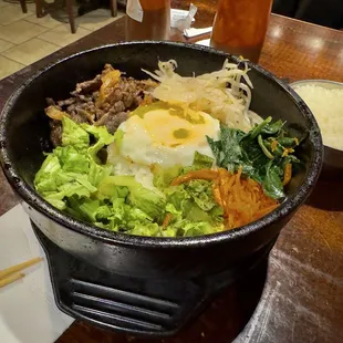 Milae Hot Stone Bibimbap (crunchy rice)
