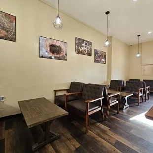 The relaxing seating area