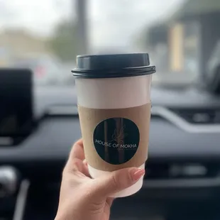 Hot Yemeni Latte with oatmilk and light sweet