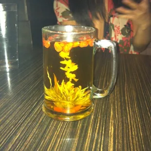 This is their hot blossom flowering tea. Beautiful!