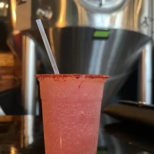 Watermelon seltzer slushy